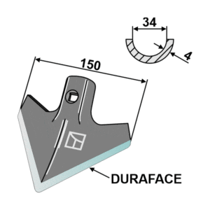 Gåsefotskjær - DURAFACE - 150x4 mm - Hatzenbichler, Carré