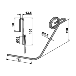 Etterharvetind - 190x8,5 mm - Kuhn