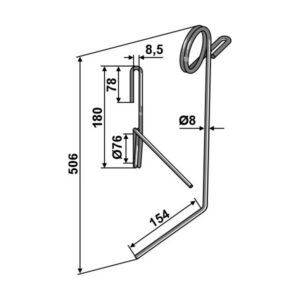 Etterharvetind, bak Venstre - 506x8 mm - Kuhn