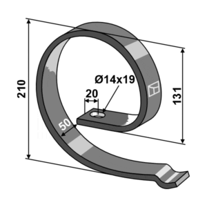 Forsterket overdel til steinsamler - 32x10 mm - Kongskilde