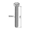 Sekskantskrue - 8.8 - M24x3x170 mm