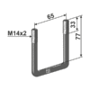 U-Bolt M14x2 mm - 77x65 mm