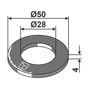 Skive - 28x4 mm