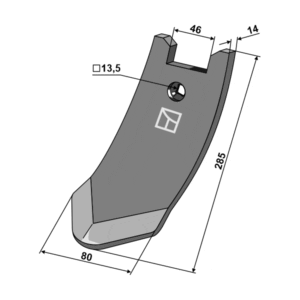 Spiss - 285x80x14 mm - Alpego, Siptec