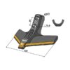 Gåsefotskjær 220mm - Hardmetall