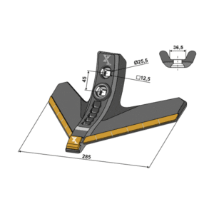 Gåsefotskjær 285mm - Hardmetall