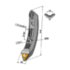 Kultivatorspiss - Hardmetall - 300x60 mm