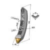 Kultivatorspiss - Hardmetall - 300x60 mm