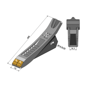 Spiss - Hardmetall - 408x72 mm - Alpego