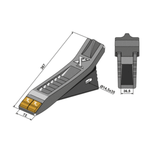 Spiss - Hardmetall - 367x72 mm - Alpego