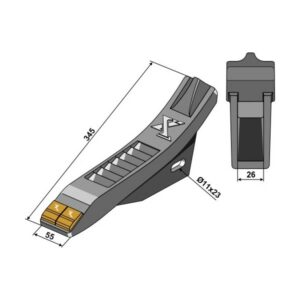 Spiss - Hardmetall - 345x55 mm - Farmet