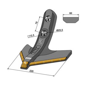 Gåsefotskjær 220mm - Hardmetall
