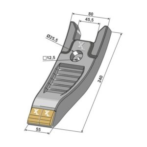 Spiss - Hardmetall - 240x55 mm - Alpego, Siptec, Siptec