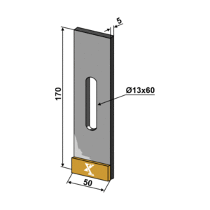 Avskraper - Hardmetall - 170x50x5 mm - Rabe