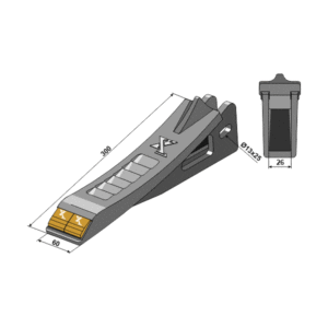 Spiss - Hardmetall - 300x60 mm - Evers Agro