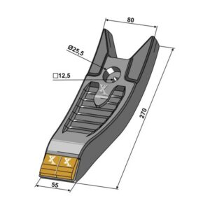 Skjærspiss - Hardmetall - 270x55 mm - Köckerling
