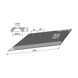 Vingeskjær - 270x8 mm - Kverneland