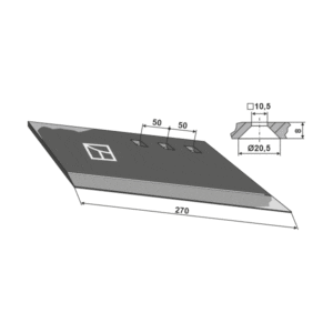Vingeskjær - 270x8 mm - Kverneland