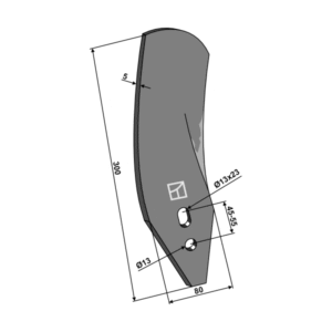 Ledeplate - Høyre - mm - Kverneland