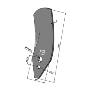 Ledeplate - Venstre - mm - Kverneland