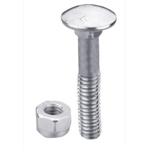 Låsebolt med Låsemutter - 4.6 - M10x1,5x80mm - Galvanisert