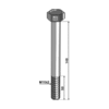 Sekskantskrue - M16x2x140 mm - Maschio / Gaspardo