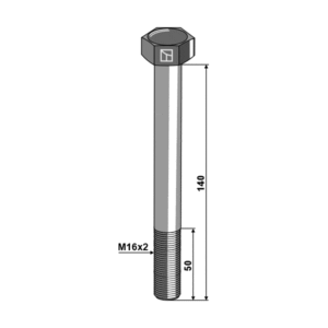 Sekskantskrue - M16x2x140 mm - Maschio / Gaspardo