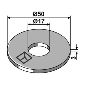 Skive - 17x3 mm