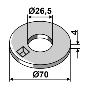 Skive - 26,5x4 mm