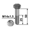 Sekskantskrue med Låsemutter- 12.9 - M14x1,5x50 mm
