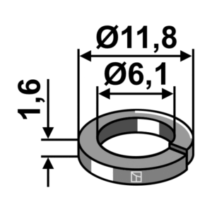 Låseskive - 6,1x1,6 mm