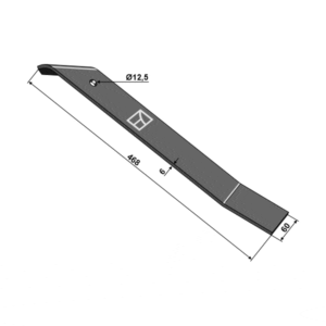 Kniv til valse - Venstre - 468x60x6 mm - Kerner