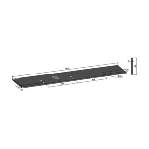 Skinne - 1970x100x8 mm - Lemken