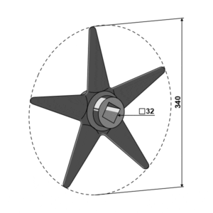 Smuldrestjerne Ø340 mm - Amazone / BBG