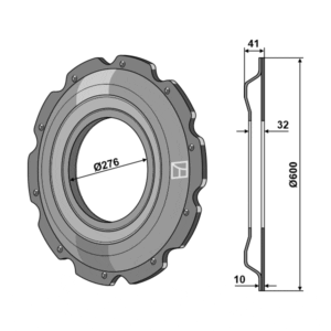 Pakkring - Tagget - 600 mm - Kuhn