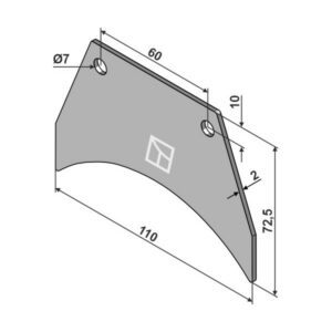 Avskraper - 110x72,5x2 mm - Kuhn