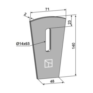 Avskraper - 140x71x2 mm - Kuhn