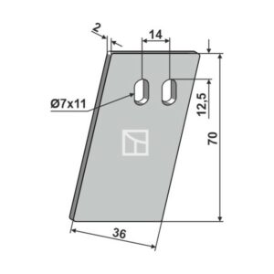 Avskraper - 70x36x2 mm - Kuhn