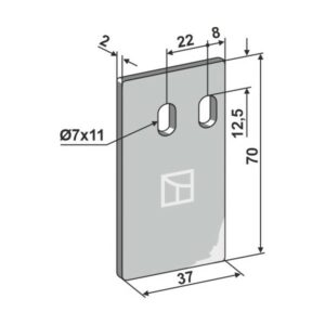 Avskraper - 70x37x2 mm - Kuhn