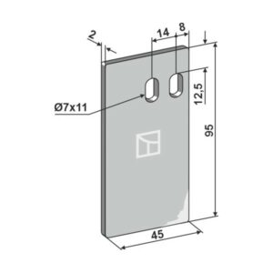 Avskraper - 68x45x2 mm - Kuhn