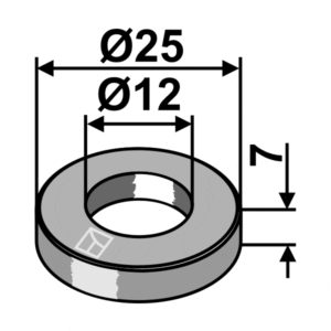 Foring - 12x25x7 mm - GreenTec