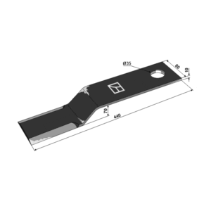 Kniv - 440x80x10 mm - Major