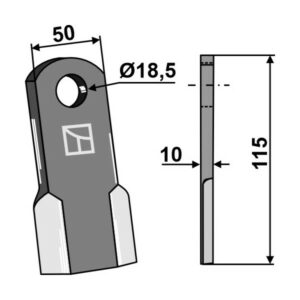 I-Kniv - 115x50x10 mm - M.E.A.A.T.