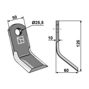 Y-kniv - 126x50x10 mm - OMARV
