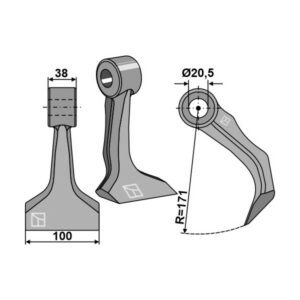 Hammerslager - 100 mm - Berti