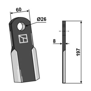 I-Kniv - 197x60x8 mm - Tortella