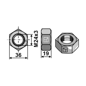 Låsemutter - M24x3 mm