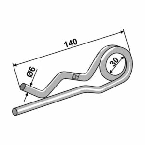 Dobbel Hårnålsplint - 6x140 mm
