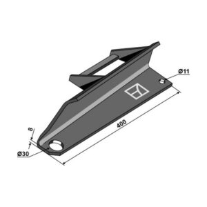 Spredevinge forsterket - Venstre - 400x8 mm - Bergmann
