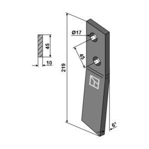 Spredevinge - Venstre - 219x10 mm - Bergmann